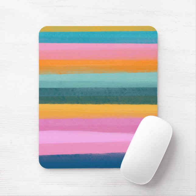 Cute Colorful Watercolor Push Stroke Rand Musmatta (Med mus)