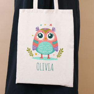 Cute Colorful Whimsical Baby Uggla Tygkasse