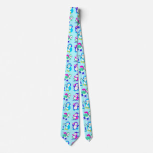 Cute Colorful Winter Penguins Slips