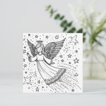 Cute Coloring Art Guardian Angel