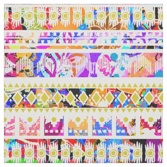 Cute colororbal aztec mönster tyg (Provkarta)