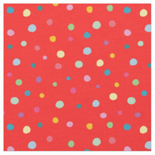 Cute colororbos red mönster modern för barn tyg