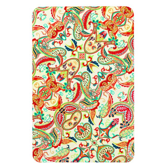 Cute colororent paisley mönster magnet (Vertikal)