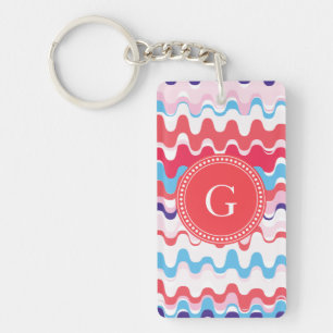 Cute Colororent rosa Red abstrakt mönster monogram