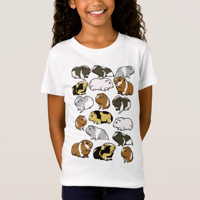 Cute colororroca guinea grisar t shirt (Framsida)