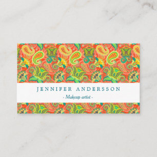 Cute Colororroful paisley mönster Visitkort