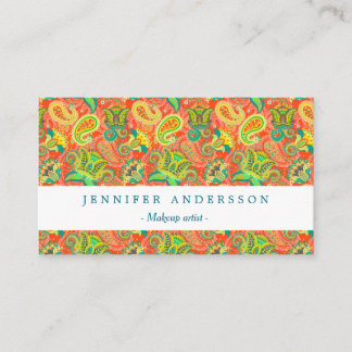 Cute Colororroful paisley mönster Visitkort
