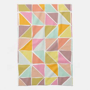 Cute Colorour Hand plockade Geometric Mönster Kökshandduk