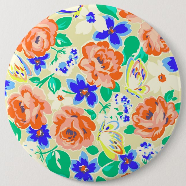 Cute colorroflies ro mönster knapp (Framsida)