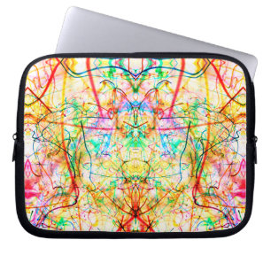 Cute Colorroful abstrakt linjer dekorativ kudde Laptop Fodral