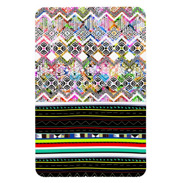 Cute Colorroful aztec-stammen mönster Magnet (Vertikal)