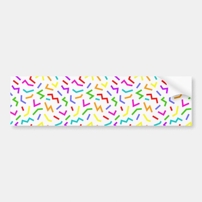 Cute Colorroful linjer mönster Bildekal (Framsidan)