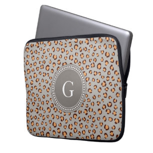 Cute Colorroful orange brun cheetah-tryckning i mo Laptop Fodral
