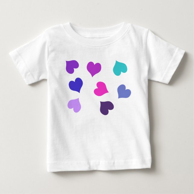 Cute colurful hearts t shirt (Framsida)