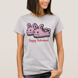 Cute, Comfy Lycklig Pension Bunny Rabbit Tofflor T-shirt