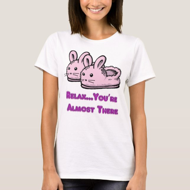 Cute, Comfy Motivation Rosa Bunny Rabbit Tofflor Tröja (Framsida)