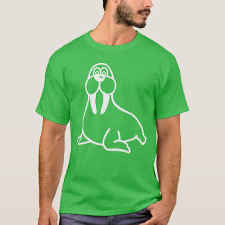 Cute comic walrus gift t shirt