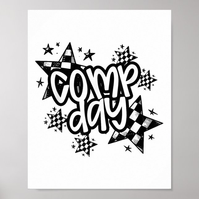 Cute Comp Day Cheer Comp Season Cheerlead Compe Poster (Framsidan)