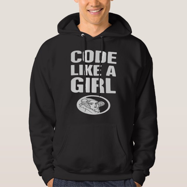 Cute Computer Science & Programming  Ada Lovelace Hoodie (Framsida)