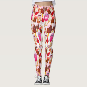 Cute Cone Popsicle Monogram sötsaker för Cute Co Leggings