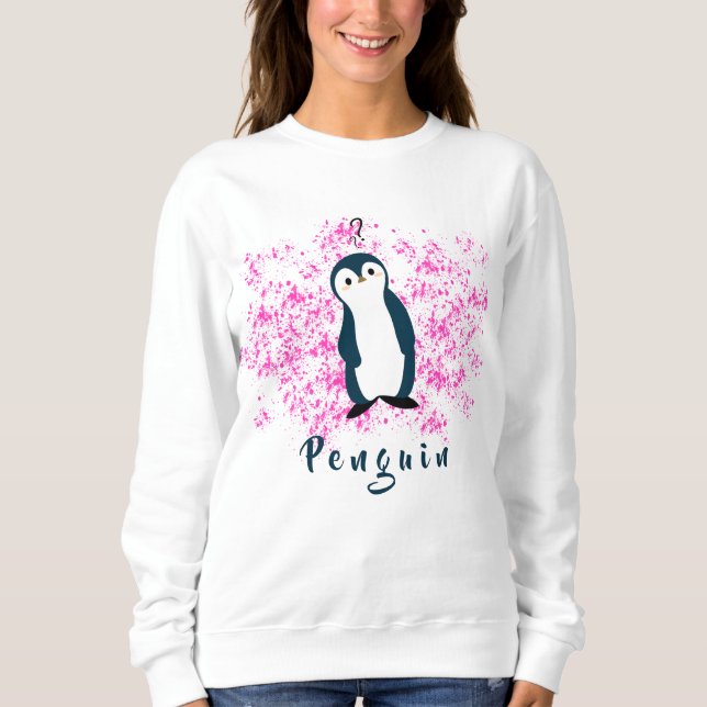 Cute Confated Penguin Sweatshirt T Shirt (Framsida)