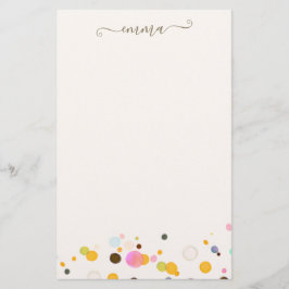 Cute Confetti Namnteckning PostIT-skript Brevpapper