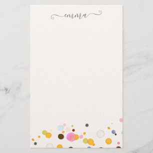 Cute Confetti Namnteckning PostIT-skript Brevpapper
