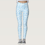 Cute Confetti Polka dots Mönster i Blue Leggings<br><div class="desc">Stega ut i stil med dessa lekfulla blåa polkuddar,  som har en roligt punkt mönster på en skarp vit bakgrund. perfekt för att tränga ut,  klumpa eller avslappnad vardaglig bära,  dessa bekväma och öga-fångande balkar gör att alla utrustningar får en aning personlighet.</div>