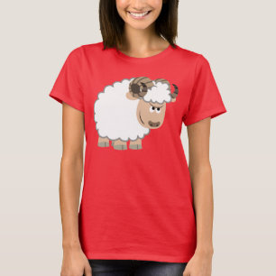 Cute Confident Tecknad Ram Women T-Shirt