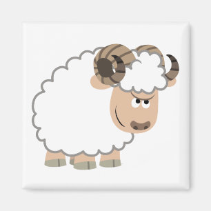 Cute Confient Tecknad Ram Magnet