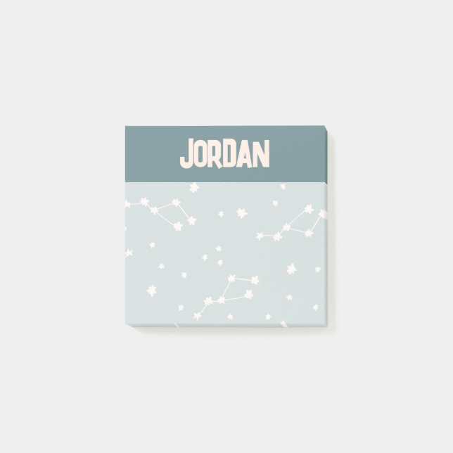 Cute Constellation Himlar Mönster Post-it Block (Framsida)