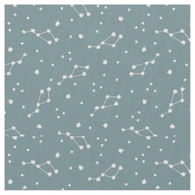 Cute Constellation Himlar Mönster Tyg (Närbild)