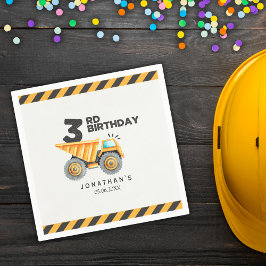 Cute Construction Birthday Boy Party 3th Years Pappersservett