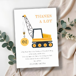 Cute Construction Crane Fordon, oavsett ålder Tack Kort
