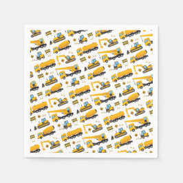 Cute Construction Fordon Party Supplies Lastbil Pappersservett