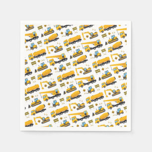 Cute Construction Fordon Party Supplies Lastbil Pappersservett