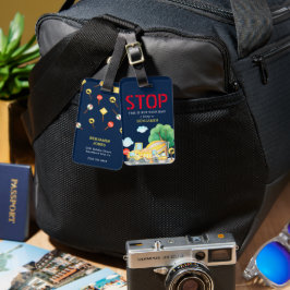 Cute Construction Kids STOP Bagagebricka