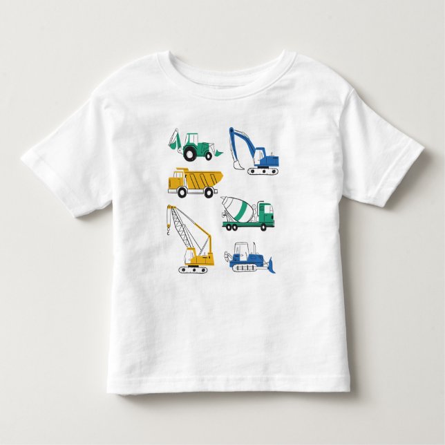 Cute Construction Lastbilar Shirt T Shirt (Framsida)