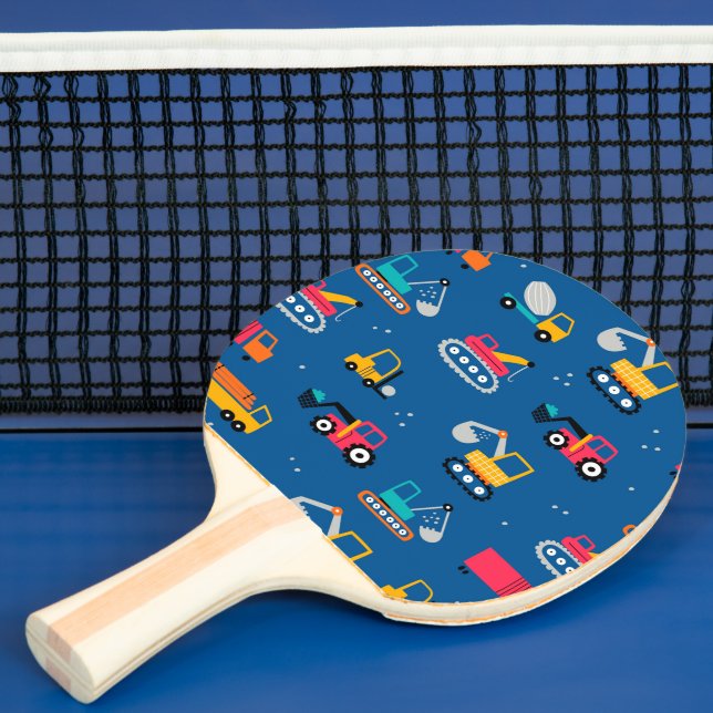 Cute Construction Movers Mönster Pingisracket (Insitu)