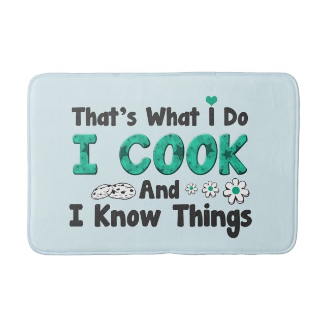 Cute cook word art kitchen badrumsmatta (Framsidan)