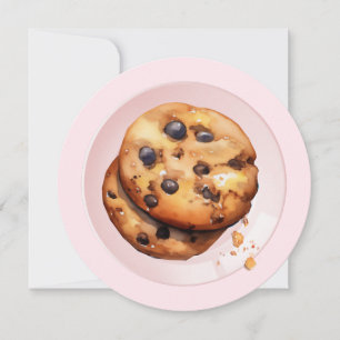Cute Cookie är på väg att Rosa Baby Shower Inbjudningar