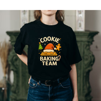 Cute Cookie Baking Team Christmas Design T Shirt