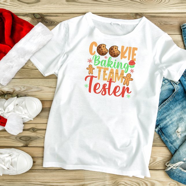 Cute Cookie Baking Team Tester Namn Helgdag T Shirt (Skapare uppladdad)