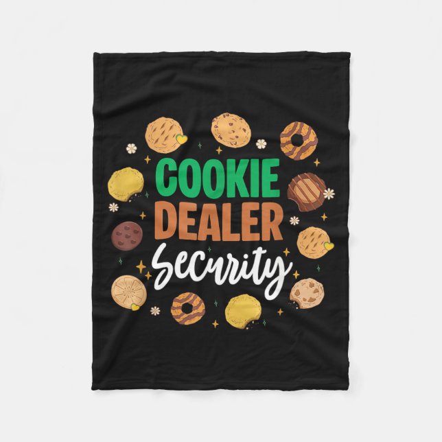 Cute Cookie Dealer Security Cookie Seller Baker Fleecefilt (Framsidan)
