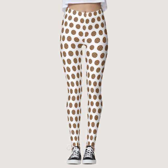 Cute Cookie Foodie Workout Leggings (Framsida)