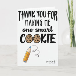 Cute Cookie for Teacher's Day Card Kort