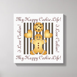 Cute Cookie-Pepparkaksgubbe Canvastryck