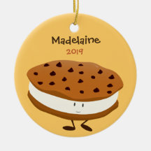 Cute Cookie Sandwich med namn och år | Ornament