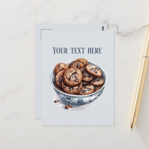 Cute cookie-skålen lägger till textaffärsverksamhe vykort