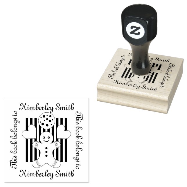 Cute Cookie-Tecknad för Pepparkaksgubbar för barn Stämpel (Stämplad)